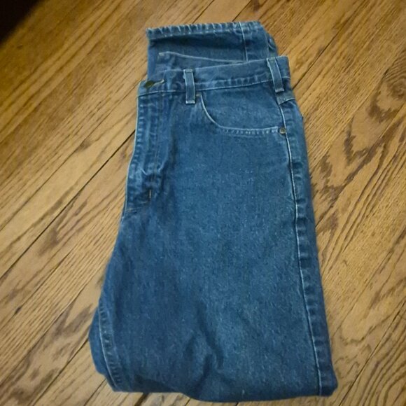 Carhartt Blue Jeans Men 34x32 Relaxed Fit B17 DST Workwear Casual Pants - Picture 4 of 6